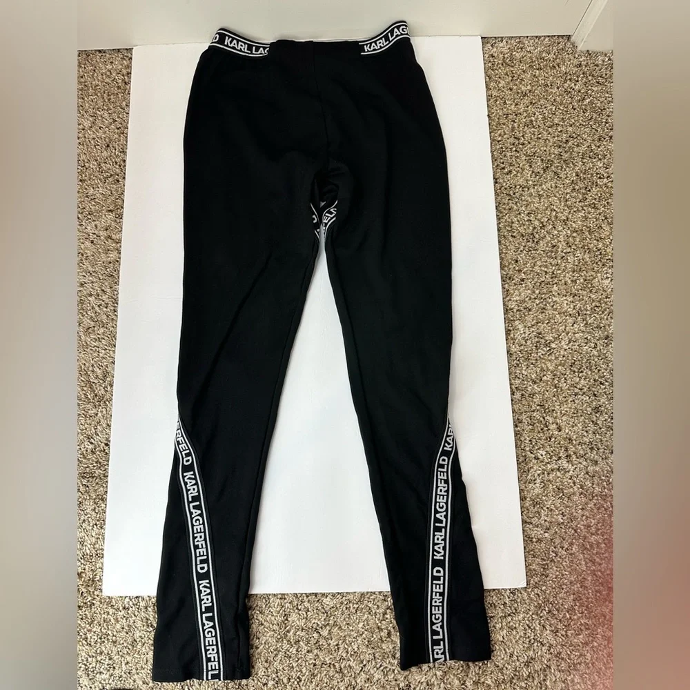 Karl Lagerfeld Kids Logo Tape Leggings – Black – Size 12 / 150 cm